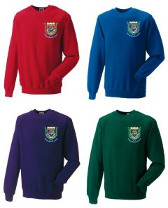 Crew-neck sweatshirt - Embroidered with Hylton Castle Primary School Logo