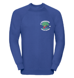 Royal Sweatshirt - Embroidered with Wessington Primary School Logo
