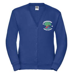 Royal Cardigan - Embroidered with Wessington Primary School Logo