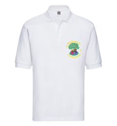 White Polo - Embroidered with Wessington Primary School Logo