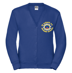 Royal Cardigan - Embroidered with St Albans R.C. Primary School (Newcastle) Logo