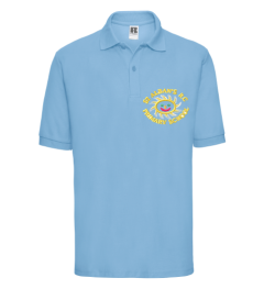 Sky Polo - Embroidered with St Albans R.C. Primary School (Newcastle) Logo