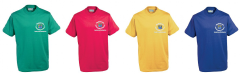 PE T-shirt - Embroidered with Tanfield Lea Primary School Logo