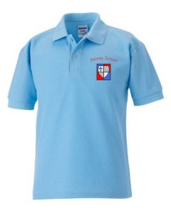 Sky Blue Polo Top - Embroidered with Belsay Primary School Logo