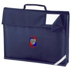 Navy Blue Book Bag - Embroidered with Belsay Primary School Logo