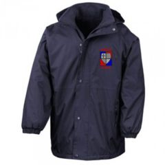 Navy Blue Stormproof Coat - Embroidered with Belsay Primary School Logo