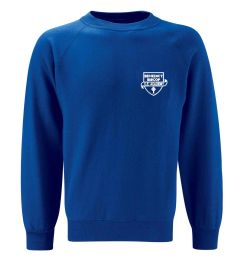 Cobalt Blue Sweatshirt Crew Neck - With Benedict Biscop CE Academy Logo