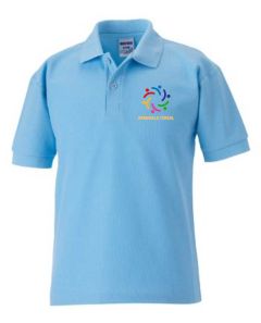 Sky Polo Shirt - Embroidered with Barndale House School Logo