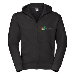 Black Zipped Hoodie - Embroidered with Villa Real School Logo