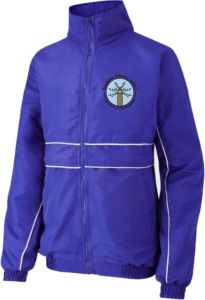 Royal Tracksuit Top - Embroidered with Bowburn Primary School Logo & Printed on the Back