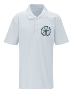 White Polo - Embroidered with Bowburn Primary School Logo