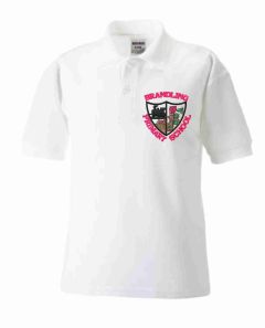 White Polo - Embroidered with Brandling Primary School Logo