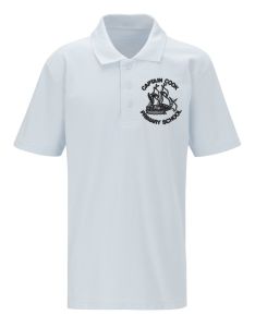White Polo - Embroidered with Captain Cook Primary School Logo