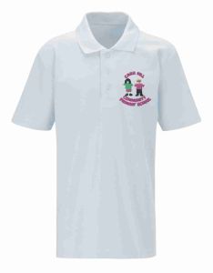 White Polo - Embroidered with Carr Hill Primary School Logo