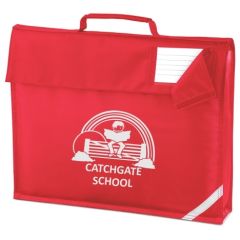 Red Book Bag - Printed With Catchgate Primary School Logo