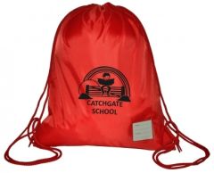 Red PE Bag - Printed With Catchgate Primary School Logo