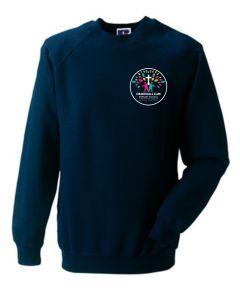 Navy Sweatshirt - Embroidered with Crakehall CofE School logo