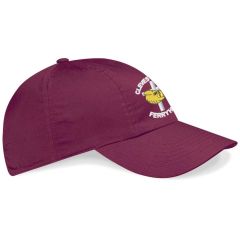 Burgundy Cap - Embroidered with Cleves Cross Primary School logo