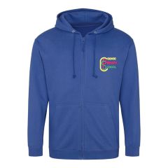 Royal PE Zipped Hoodie - Embroidered with Coxhoe Primary School Logo