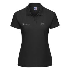 Black Ladies Fit Polo - Darlington College - Sport & Exercise Science