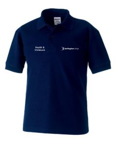 Navy Polo - Embroidered with Darlington College logo + Health & Childcare