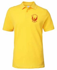 Daisy Yellow Adults Unisex Polo - Embroidered Durham Phoenix Fencing Club Logo