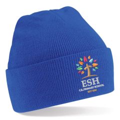 Royal Knitted Hat - Embroidered with Esh C.E. Primary School Logo