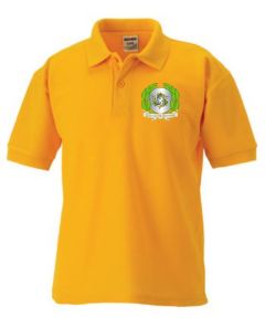 Gold Polo - Embroidered with Fishburn Primary School logo