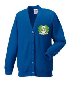 Royal Sweat Cardigan - Embroidered with Fishburn Primary School logo