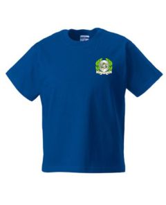 Royal PE T-Shirt - Embroidered with Fishburn Primary School logo