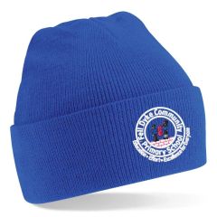 Royal Knitted Hat - Embroidered with Fell Dyke Primary School logo