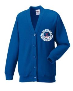 Royal Sweat Cardigan - Embroidered with Fell Dyke Primary School logo