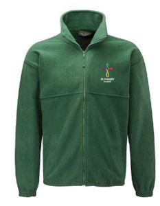 Bottle Green Fleece - Embroidered with St Joseph's R.C.V.A. Primary School (Coundon) Logo (STAFF)