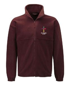 Burgundy Fleece - Embroidered with St Joseph's R.C.V.A. Primary School (Coundon) Logo (STAFF)