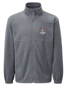 Grey Fleece - Embroidered with St Joseph's R.C.V.A. Primary School (Coundon) Logo (STAFF)