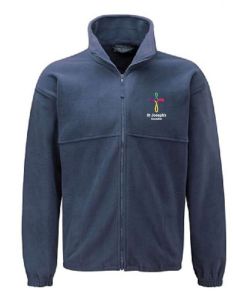 Navy Blue Fleece - Embroidered with St Joseph's R.C.V.A. Primary School (Coundon) Logo (STAFF)