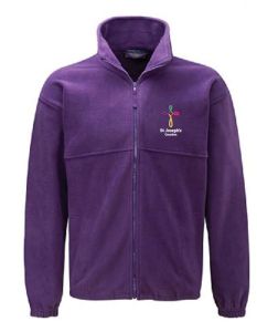 Purple Fleece - Embroidered with St Joseph's R.C.V.A. Primary School (Coundon) Logo (STAFF)