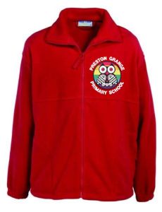 Red Fleece - Embroidered with Preston Grange Primary School logo