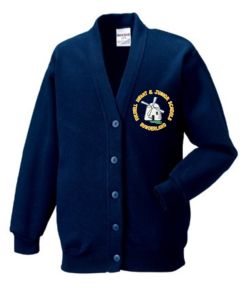 Navy SweatCardigan - Embroidered with Fulwell Infant School Logo