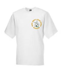 White PE T-shirt - Embroidered with Fulwell Junior School Logo