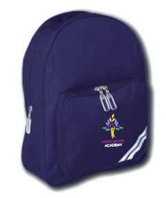Navy Infant Backpack - Embroidered with Hope Wood Academy School logo