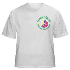 White PE T-shirt - Embroidered with Greenland PS Logo