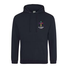 Navy Hoodie - Embroidered with St Joseph's R.C.V.A. Primary School (Coundon) Logo (STAFF)
