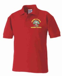 NURSERY- Red Classic Polo - Embroidered with Howden Le Wear Nursery Logo