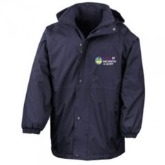 Navy Blue Stormproof Coat - Embroidered with Haltwhistle Primary Academy Logo (STAFF)