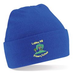 Royal Knitted Hat - Embroidered with Lobley Hill Primary School Logo