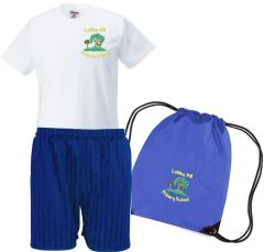 FULL PE Kit - T-Shirt, Shorts & PE Bag - Embroidered with Lobley Hill Primary School Logo