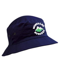 Navy Cotton Beannie Hat - Embroidered with Montalbo Nursery School Logo