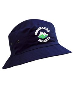 Navy Cotton Beannie Hat - Embroidered with Montalbo Primary School Logo
