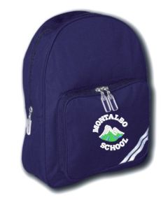 Navy Infant Back Pack - Embroidered with Montalbo Primary School Logo